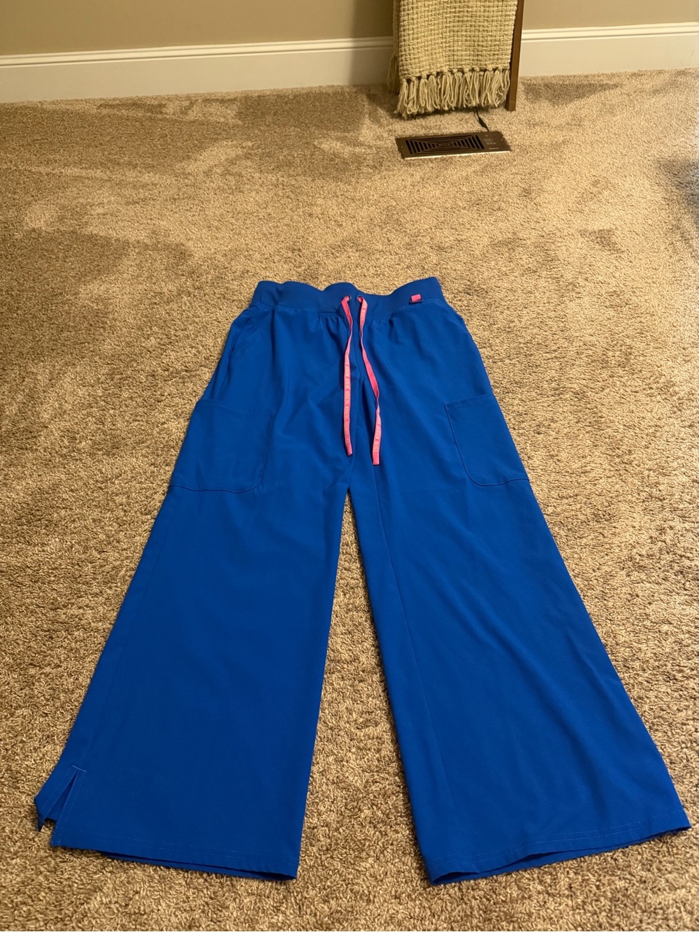 Med Couture Amp 5 Pocket Stretch High Rise Wide Leg Scrub Pants
